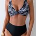 Women's High-Waist Bikini Set Sexy Swimwear with Removable Pads Floral Solid Print for Beach Vacation Pool Party_ecoleips.com