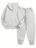 Women's Autumn And Winter Casual Fashion Paris Letter Pattern Printed Thick Fleece Warm Hooded Sweatshirt+sports Pants Set-749_ecoleips.com