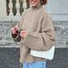 Diyun European And American Casual Woolen Long-Sleeve Coat Sweater Women's Fashion 2025 Autumn Winter_ecoleips.com
