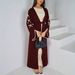 New Muslim Belted Bowknot Robe Fashionable Elegant Dress For Banquet_ecoleips.com