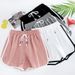 High-Waisted A-Line Sport Shorts For Women – Breathable 3-Inch Lounge & Workout Shorts With Drawstring (Black, White, Pink, Gray)_ecoleips.com