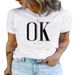 Women's Clothing Ladies Summer T Shirt Printing Fashion Casual Cute Short Sleeve Women's Eye Print Short Sleeve T Shirt_ecoleips.com