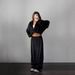 New Casual Women's Suit Solid Color Long-sleeved Zipper Cardigan Jacket Sweatpants Two-piece Set_ecoleips.com