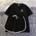 Women's Clothing Milk Silk Loose Trendy Short Sleeved Shorts Two Piece Set Casual Sports All Match Suit_ecoleips.com