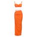 Women's Clothing 2025 Spring New Sexy Solid Color Backless Small Tank Top, Hip Hugging Skirt Set_ecoleips.com