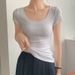 Pure Cotton Short-sleeved T-shirt Women's 2026 Summer New Solid Color Round Neck Versatile Simple Bottoming Shirt_ecoleips.com