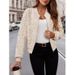 Women's Clothing Casual Short Jacket With Floral Print - Lightweight Baseball Style Zip-Up Coat For Spring & Autumn - Comfortable Polyester Blend_ecoleips.com