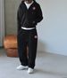 Women's Casual Streetwear Set - Comfortable Hoodie & Straight Leg Pants Two-Piece Outfit (Pink, Brown) | Loose Fit, Pure Color, Zip Detail_ecoleips.com