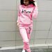 Women's Autumn/Winter Casual Fashion Dog Footprint Heart Pattern Printed Thick Fleece Warm Hoodie+Sports Pants Set-750_ecoleips.com