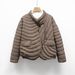 Pinghu Chi New Down Jacket Down Casual Autumn And Winter Light And Simple Solid Color Round Neck Loose Coat_ecoleips.com