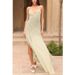 2025 Spring/Summer New Pleated Suspender See Through INS Casual Vacation Loose Dress_ecoleips.com