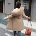 Women's Clothing new winter cotton padded coat, medium length, large fur collar, velvet lining, overcoat, cotton padded coat, trendy for women_ecoleips.com