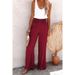 Suitable For All Seasons 2025 Spring Summer New Solid Color Cotton Linen Elastic Loose Casual Wide-leg Women's Long Pants_ecoleips.com