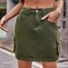 Women's Clothing Summer New Elastic Waist Denim Work Skirt Casual Short Skirt Trend_ecoleips.com