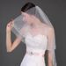 Two-Layer Handmade Lace Veil With Crystal Accents – Elegant Bridal & Party Headpiece For Weddings & Special Occasions_ecoleips.com