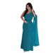 Modest Abaya Dress/Muslim Dress Women Elegant Dress With Chiffon Fabric & Crystal Embellishments - Flowy Maxi Dress (Blue, Green, Red) | S-XXL_ecoleips.com