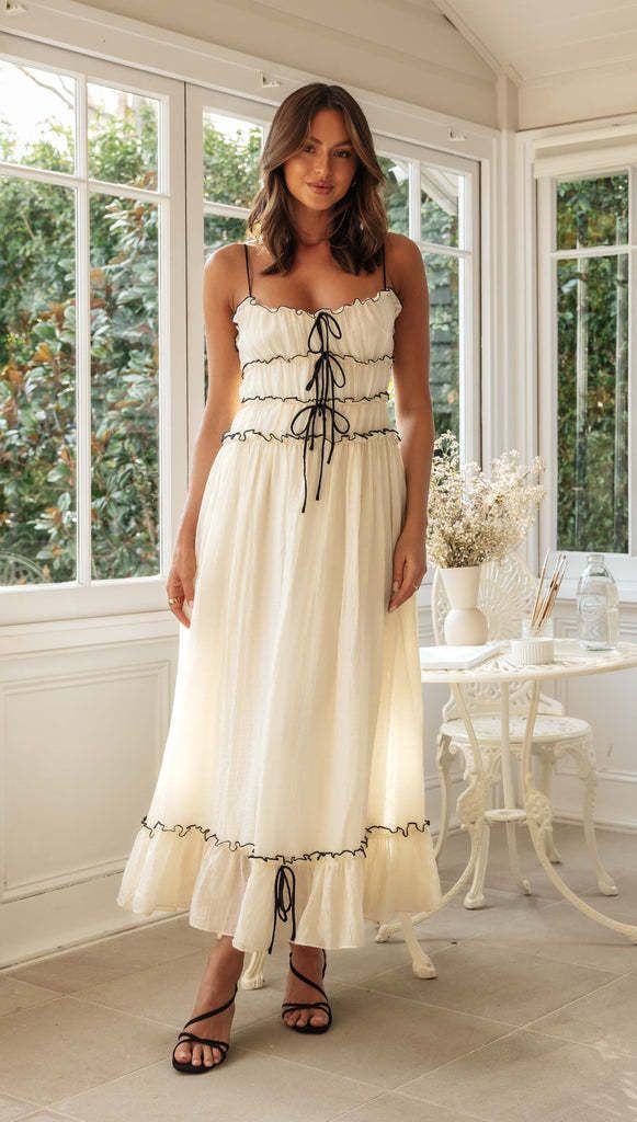 Foreign Trade Cross-Border 2025 Spring/Summer A-line European And American Casual Vacation Style Lace Patchwork_ecoleips.com