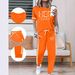 Women's Clothing Spring Summer Two Piece Set Round Neck Short Sleeve High Waisted Side Pocket Pants_ecoleips.com