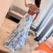 Women's Clothing Sexy New Sexy V Neck Backless Ruffled High Slit Suspender Skirt_ecoleips.com