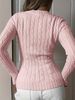 style cable knit quarter zip sweater – emium cotton blend, embroidered logo, preppy casual pullover in heather grey_ecoleips.com