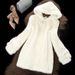 Women’s Faux Mink Hooded Coat – Mid-Length Winter Jacket With Metallic Thread Detailing (White, Elegant & Office-Ready Outerwear)_ecoleips.com