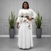 Women's Clothing Plus Size Women's Casual Two Piece Suit Dress Set Pleated Print Fashion Top Long Skirt European American Style_ecoleips.com