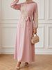 Modern Color-Block Open Front Cardigan Dress For Women - Solid Color Long Sleeve Casual Tunic Dress_ecoleips.com