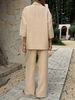 Women's Clothing Pure Color Elegant Loose Laid-back Long-sleeved Top Set For Women Spring/summer_ecoleips.com