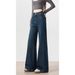 Dark Blue High-waisted Jeans Women, 2025 New Model For Autumn, Spring, Summer, Stretchy And Not Tight-fitting, Slightly_ecoleips.com