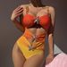 New 2026 Gradient Splicing One Piece Swimsuit with Metal Starfish Buckle European And American Style Women's Swimwear_ecoleips.com