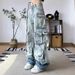 Women's Clothing New Street Style Large Pocket Design Washed Gradient Workwear Paratrooper Pants Casual Jeans_ecoleips.com