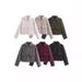 Autumn Women's Seven-Color Zipper Cropped Tweed Jacket Large Mouth Jacket Top Wholesale_ecoleips.com