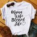 Euroean And American Cross-border Foreign Trade Women's Clothing, Mom's Letter Rint Round Neck Short-sleeve T-shirt_ecoleips.com