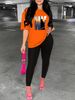 Women's Casual Loose Fashion New York NY Pattern Print Loose T-shirt+cropped Pants Two-piece Home Sportswear Daily Wear-422_ecoleips.com