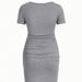 Women's Clothing Slim Sexy Hip Wrapped Solid Color Waist Lifting Belly Lifting Casual Slim Pregnant Dress_ecoleips.com