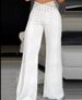 Women's Clothing Spring And Autumn Jacquard Stretch Fabric Trousers_ecoleips.com