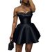 Women's Clothing Spring New Style Elegant Sequin Splicing Tube Top Suspender Dress Short Skirt_ecoleips.com