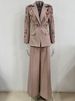 K New Fashion Heavy Industry Nail Bead 3D Flower Jacket, Wide Leg Pants Set, Two Piece Set_ecoleips.com