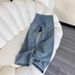 Heavy-Duty Rhinestone Jeans – High-Waisted Straight-Leg Pants For Women, Plus Size & Petite Friendly, Summer Light Blue Washed Denim_ecoleips.com