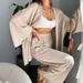 Women's Clothing Wide Leg Trousers Suit Solid Color Loose Casual Temperament Two Piece Suit_ecoleips.com