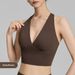 Cross-border Halter Neck Sports Bra For Women, Sexy V-neck Yoga Tank T, Outerwear Racerback With Fixed Cups, Fitness_ecoleips.com