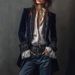 Women's Long Sleeved Velvet Jacket Solid Color Patchwork Lace_ecoleips.com