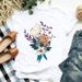 Cross-border Women's Clothing: Letter-print Floral Base Shirt, Short-sleeve T-shirt For Women_ecoleips.com