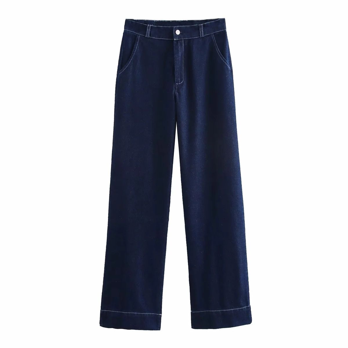 Women's Casual Linen-Blend Shirt & Pants Set – Relaxed Streetwear Outfit For Spring & Fall_ecoleips.com