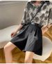 K Suit Shorts, Women's New Style For Outerwear, High Waist Slimming, Loose And Wide Leg Pants, Thin Casual Five Inch Shorts. No Belt_ecoleips.com