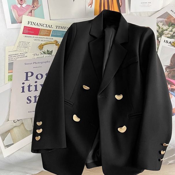 New Gray High End British Style Suit Jacket Women's French Texture Fashion Small Suit_ecoleips.com