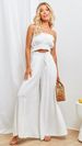 Suitable For All Seasons New Women's Wide-Leg Elastic Waistband High-Waisted Long Skirt Pants For Women Autumn Winter_ecoleips.com