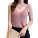 2025 Student Women's Clothing: Ice Silk Rhinestone-Embellished Camisole, Loose-Fit Short Sleeveless V-Neck T-Shirt For_ecoleips.com