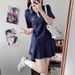 Dongdaemun Women's Fashion Sportswear Set Korean Style Cross Border Short Sleeve Top And Skirt Casual Slimming Trendy Two-Piece_ecoleips.com