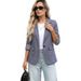 Women's Cropped Blazer Jacket - 3/4 Sleeve Casual Office Cardigan For Autumn_ecoleips.com